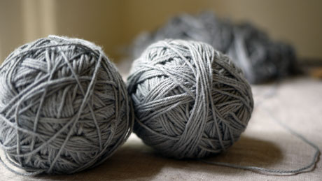 cotton yarn dyed with black beans